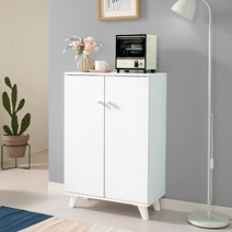 키모 KM-4236A 다용도 양문형 선반 수납장 다리형, 화이트