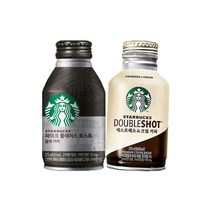 스타벅스 동서 파이크플레이스 로스트블랙 275ml 6입+스타벅스 더블샷 에스프레소 크림 275 6입, 1세트
