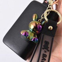 홀로그램 오로라 토끼 키홀더 차키 키링 6Colors