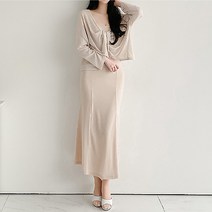 글램디브 데일리 페일드 절개 나시 플레어 롱원피스 AA0715