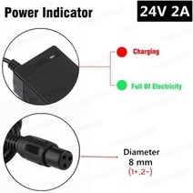 노인전동차 전동휠체어 장애인 전동차 288V 휠체어 골프 카트 용 24V 2A 납산 배터리 충전기 전기 스쿠터 자전거 잔디 깎는 기계, 3P GX12+KR