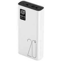 녹색잎 초고속충전 LED 보조배터리 대용량 휴대용 배터리 20000mah