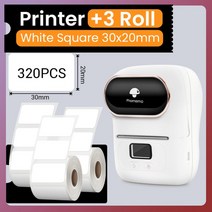 Phomemo-M110 휴대용 셀프 접착 바코드 라벨 프린터 우편물 주소 메이커 의류용, 24 WH-S 3Roll 30x20