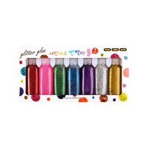 프랜즈 2000 샤인데코 반짝이풀 7색 풀 미술 꾸미기