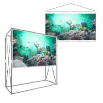 제일피엘엠 투인원 스크린 SQ 100 125 x 220 cm +사각스탠드 + 벽걸이형 프레임 + 가방 세트