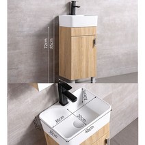 미니세면대하부장 소형 욕실 캐비닛 욕실하부장 화장실 탑볼세면기 좁은 원룸 세면대교체, D 모델