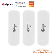 Zigbee-무선 스마트 온도 습도 센서 광장 홈 감지기 알렉사 구글 Tuya 지그비 게이트웨이와 호환, 03 zigbee 3pcs