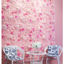 꽃벽 카페 포토존 인테리어 장미 셀프웨딩 파티룸, 위스퍼 파우더초록바닥60×40 cm1