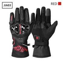 오토바이방한 부츠토시헬멧 열선케이스 겨울용품방한장갑 오토바이 따뜻한 터치 스크린 보호 방수 방풍 승, 08 JIA03-Red_01 M