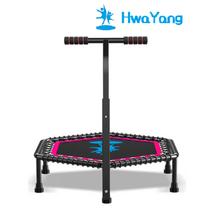 [옵션 6종] 화양스포츠 1인용 대형 성인 가정용 점핑 다이어트 트램폴린 방방이 household trampoline, [TYPE A] 원형(40inch) - 핑크