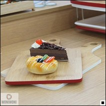 고리형도마 빨간색감 푸드스타일리스트 원데이클래스 나무손잡이도마 사각손잡이도마, 레드