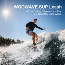WOOWAVE Surfboard Leash 프리미엄 서핑 목줄 SUP 레그 로.. 정품보장, Pink White Core