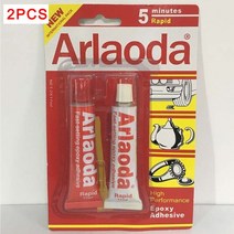 1개/대 abs 접착제 2 분 경화 슈퍼 액체 Araldite 5/90 금속 문구 AB 에폭시, 01 Red and White