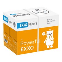 [특가] 사무용 엑소 큐트베어 A4 복사용지(A4용지) 75g 2000매 1BOX