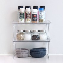 [하이수아인] 접이식 아크릴 모듈 선반 미니 투명 폴딩 정리 테이블 모던 미드센추리 책상 화장대 화장품 주방 소품 진열, 1+1 접이식 아크릴 모듈 선반