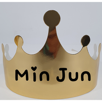 레터링 왕관 제작 네이밍 크라운 이름 고깔 셀프생일상 돌상 1000일 500일 어린이집, A타입