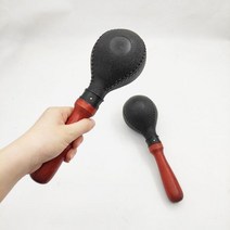 오르프나무 마라카 수제 민족 모래 망치 탬버린 크리에이티브 오프 악기 새로운 뮤지컬 완구 2 피스, 01 red