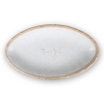 앤틱조선백자 돌무늬좁은타원접시 4호 (DS-7276)