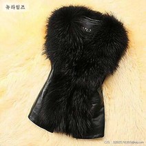 뉴타임즈 퍼조끼 가을겨울 방모 조끼 숏스타일 여성조끼 PU피한 타입슬림핏 여우털모방 밍크 기모 보온