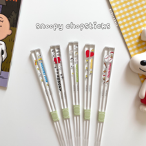 스누피 아크릴 젓가락 귀여운 캐릭터 젓가락 ﻿식품용 기구 안전 필증 제품, 3