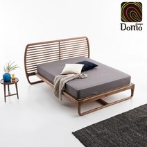[도모디자인] 리베라 애쉬 원목 라지킹 침대 / 이태리 메모리폼 매트리스(1800), 월넛