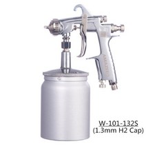 무선고압청소용물총 자동차 가구에 대 한 오리지널 W101 HVLP 페인트 스프레이 건 사이펀 유형 0.8/1.0/1.3, 02 132S(1.3mm H2 Cap)