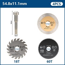직경 54.8mm 미니 원형 톱 블레이드 목재 절단 디스크 다이아몬드 톱 블레이드 목재 금속 플라스틱 세라믹 절단, 54.8mm 3pcs 세트 b