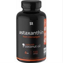 Sports Research Astaxanthin with Coconut Oil 스포츠리서치 아스타잔틴 12mg 60정 2개월분, 1개, 상세페이지 참조