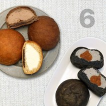 그림의빵 설탕없이 달콤한 저탄수 저당 크림빵 3종 세트, 6입, 초코/흑임자