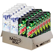 [메리박스] 뚱캔탄산세트 롯데칠성 밀키스x12개+마운틴듀x12개, 1세트