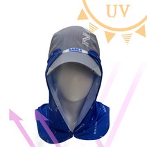 나스카 쿨캡 햇빛가리개 골프 썬가드 두건, 블랙