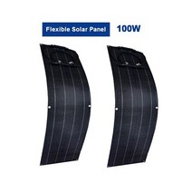12V24V 배터리 충전기 파워 스 RV 캠핑용 50W 100W ETFE 태양 태양열 전지 실리콘, 02 100W
