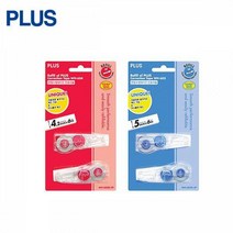 플러스 화이퍼 MR 수정 테이프 리필 2개입 WH-605R 604R, 604R 레드