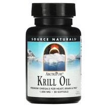 소스 내추럴스 ArcticPure 크릴 오일 500mg 소프트젤 120정, 30정, 크릴오일 1000mg