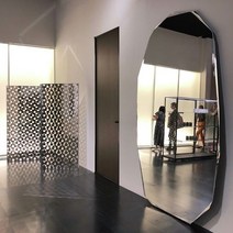 비정형 디자인 대형 전신 거울 카페 인테리어 노프레임 미러 유니크한 감성 ins 날씬해 보이는, 벽걸이 200x90cm