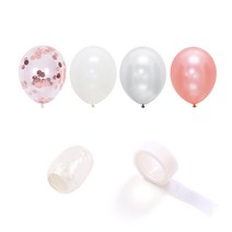 BOM 컨페티 은박 4색혼합 20개 세트 -헬륨효과천장장식-, 로즈골드톤