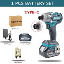 전동라쳇 임팩드릴 렌치 Kamolee-도구 DTW285 2 IN 1 520N.m 하이 토크 브러시리스 전기 임팩트 렌치 1/2, 06 TYPE C Carton Set_01 미국