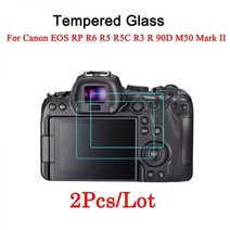 캐논 EOS R6 R5 R3 R 90D 디지털 카메라 LCD 안티 스크래치 방수 필름에 대 한 2pcs 2.5d 9H 지우기 강화 유리 화면 보호기127814, EOS R4
