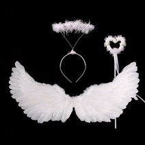 천사날개 천사 머리띠 파티 사진촬영 할로윈 소품, 천사머리띠