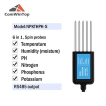토양수분측정기 RS485 4-20ma 온도 습도 전도도 ec ph 센서, 20.NPKTHPH-S