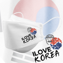 인쇄마스크 아이러브코리아 대한민국 태극기 마스크 25매 모델명 dki_7 KF94 3D입체형