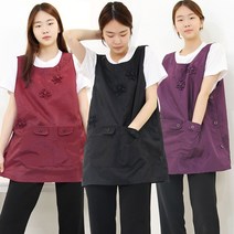 하랑이플 원피스앞치마 와사지식당앞치마 요양보호사앞치마 방수앞치마 허리앞치마, 보라(free)