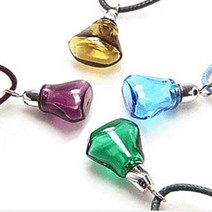 아로마목걸이 크리스탈 금속 목각, 그린, 크리스탈 돼지