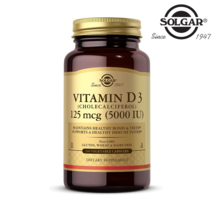 솔가 비타민D 125mcg Solgar D3 5000IU 100정, 100캡슐, 1통