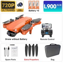 드론낚시 수중드론 농업용드론 프로페셔널 L900 프로 SE & 맥스 드론 2023 4K 5G GPS HD 카메라, 03 SE Orange 720P 3B