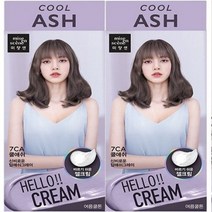 미쟝센 [헬로크림X블랙핑크] 헬로크림 7CA 쿨애쉬 (여름쿨톤) 젤크림제형 헤어컬러, 3개, 쿨톤애쉬