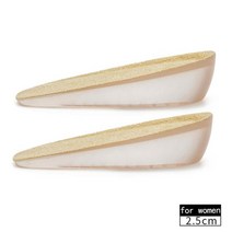평발교정 아치깔창 기능성 패드 내부 강화 정형 마사지 관리 보이지 않는 높이 증가 젤 신 리프트 쿠션, 여성용 2.5cm