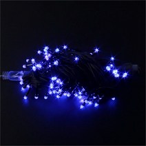 (주)트리 인천가정지사 NEW 트리전구 100구 검정선 LED 남색전구(8M)연결 (7814097)