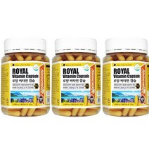 로얄제리 분말 대두레시틴 비타민E 항산화 1 000mg x 540 캡슐 18개월분, 3통 540캡슐