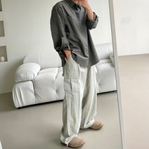 긴팔 사계절 히든 카라 오버핏 셔츠 깔끔한 남친룩 무지 남방 아우터 새학기 개강룩 하객룩